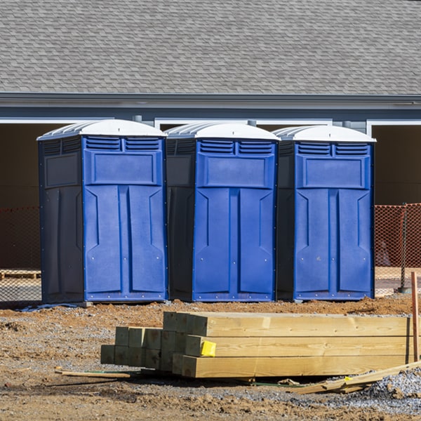 how often are the porta potties cleaned and serviced during a rental period in Nelson Michigan